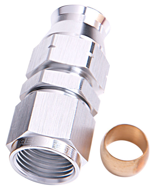 AF109-10S Aeroflow 5/8" Hard Line To 10 An Femaleadapter Silver W/ Olive - Image 2