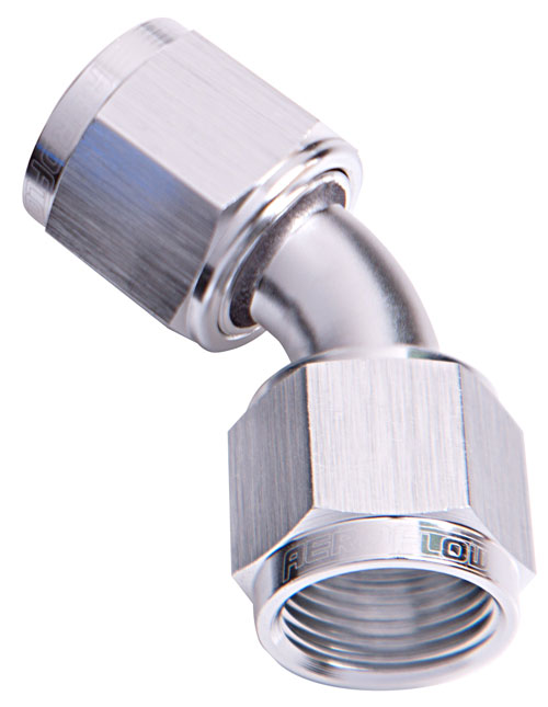 AF132-08S Aeroflow <Strong>45&Deg; Female Swivel Coupler 8 An</Strong> Silver Finish - Image 2
