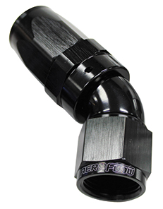 45 DEG HOSE END -06AN BLACK FULL FLOW TAPER STYLE - Image 2