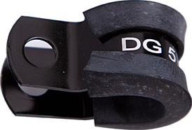 AF158-24BLK Aeroflow Cushioned P Clamps 24 An 5 Pk Black 38.1 Mm Or 1 1/2" Id - Image 2