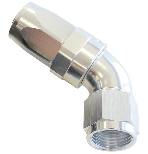 AF198-06S Aeroflow <Strong>150 Series Taper One Piece Full Flow Swivel 60&Deg; Hose End 6 An</Strong> Silver Finish. Suit 100 & 450 Series Hose - Image 2