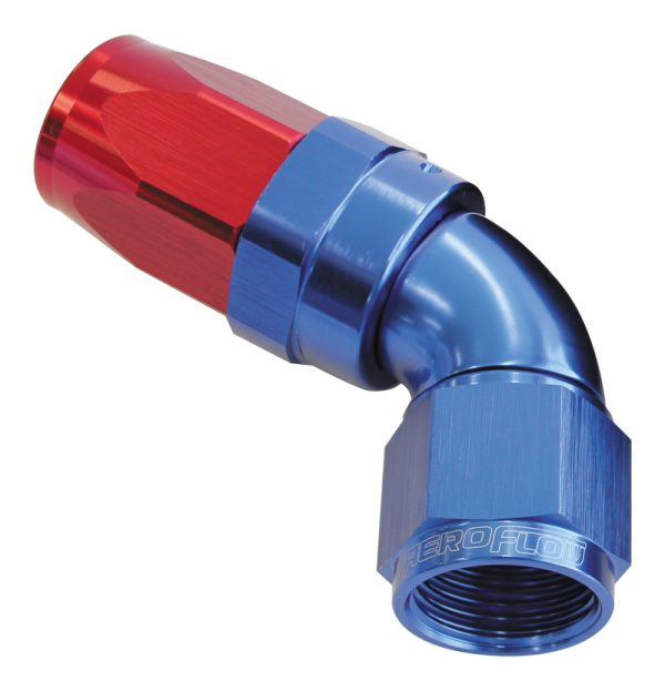 AF198-12 Aeroflow <Strong>150 Series Taper One Piece Full Flow Swivel 60&Deg; Hose End 12 An </Strong>Blue/Red Finish. Suit 100 & 450 Series Hose - Image 2