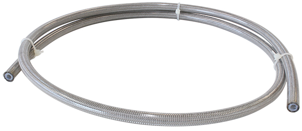 SS TEFLON BRAIDED HOSE -3AN CC2M SILVER 3.5mm ID 6.3mm OD - Image 2