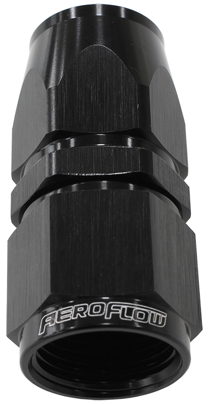 AF201-03DBLK Aeroflow Alloy Straight Hose End 3 An Black Swivel Nut Suit Teflon - Image 2