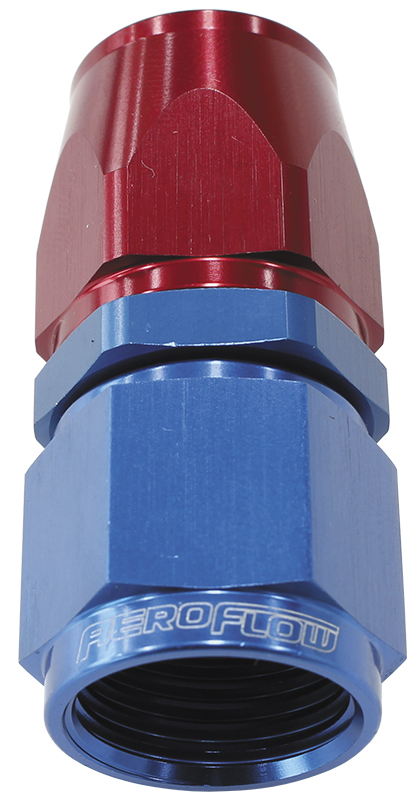 AF201-12D Aeroflow Alloy Straight Hose End 12 An Blue Swivel Nut Suit Teflon - Image 2