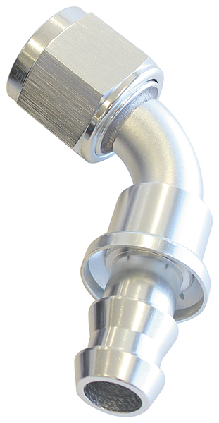 60 DEG PUSH LOCK END -12AN SILVER NO CLAMP REQUIRED<15PSI - Image 2