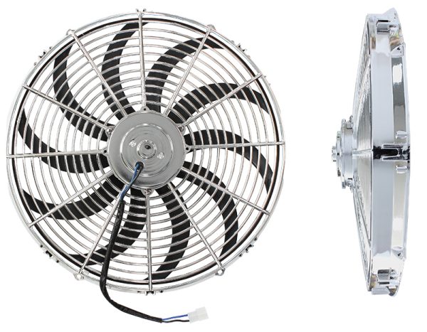 AF49-1028 Aeroflow 16" Curved Blade Chrome Fan Reversible 1750 Cfm - Image 2