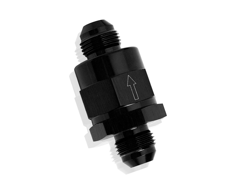 CHECK VALVE INLINE -8AN BLACK / ONE WAY VALVE - Image 2