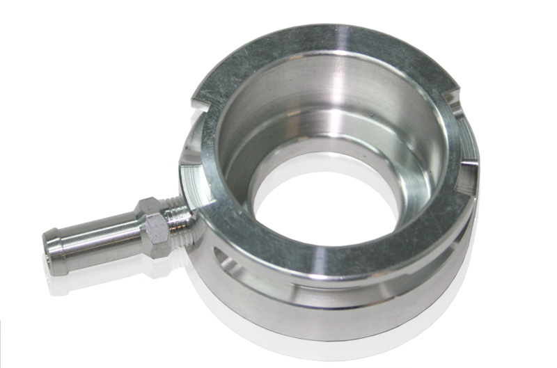AF64-0042 Aeroflow Billet Radiator Neck Weld On Raw Finish Large Cap 42 Mm Id - Image 2