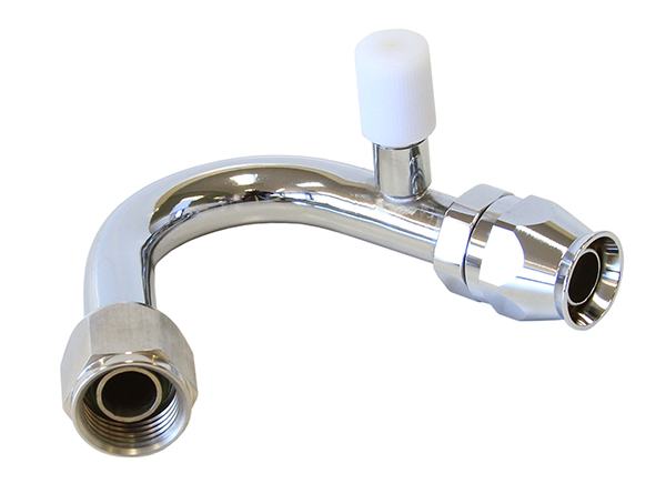 -8 A/C W/CHARGE PORT 135 DEG STAINLESS - Image 2