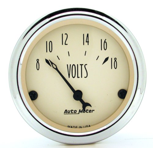 2 VOLTMETER, 8-18 VOLTS ELEC, ANTIQUE BEIGE