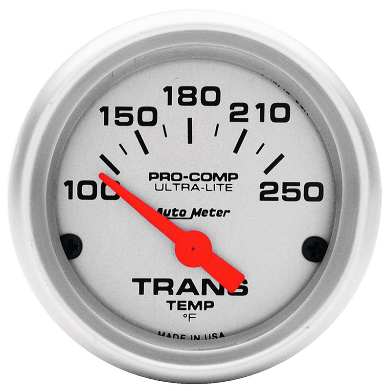 AU4357 Auto Meter Ultra Lite 2 1/16" Trans Temp 100 250°F, Short Sweep Elect