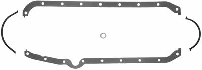 SBC OIL PAN GASKET SET LEFT DIPSTICK/THIN SEAL
