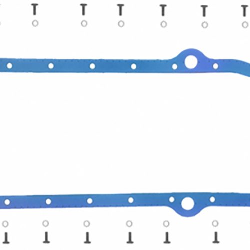 SBC 1 PIECE OIL PAN GASKET    LH/RH DIPSTICK 1980-86 DART