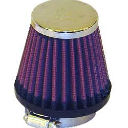 KNRC-1070 K&N 1 11/16 Clamp On Taper Filter 2/3 O.D,2.75 H, Chrome Top