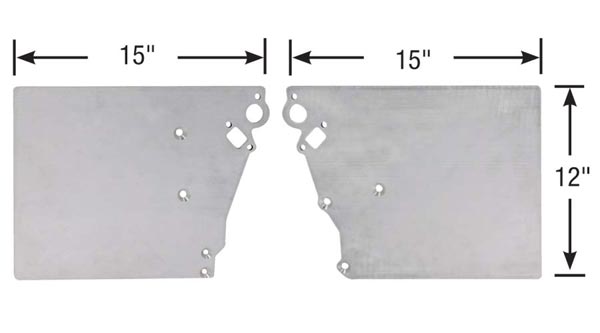 MOC3995 Competition Engineering Alloy Front Engine Plate 2 Pce Chev Ls1 All Ls Series