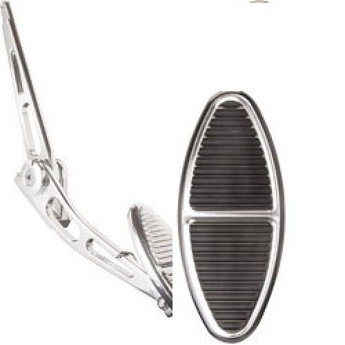 BILLET GAS PEDAL OVALSHAPE BLK UNIVERSAL MOUNT