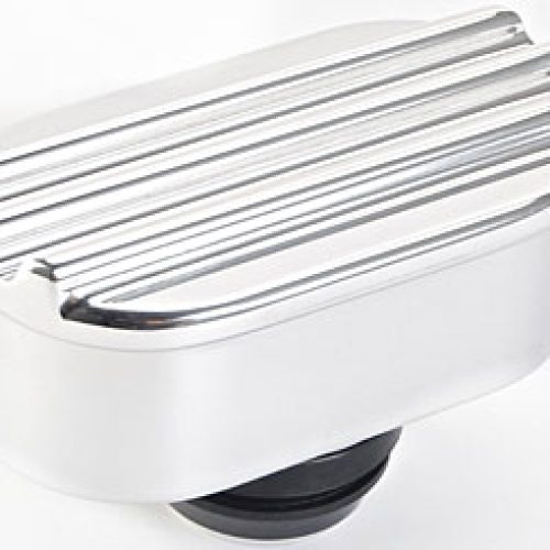 BS20950 Billet Specialties Billet Breather Oval Ribbed 1 1/4 Hole