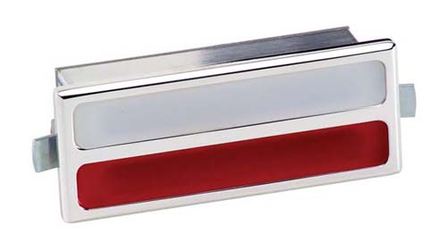DOOR LIGHT RECTANGLE WITH CLEAR/RED LENSE