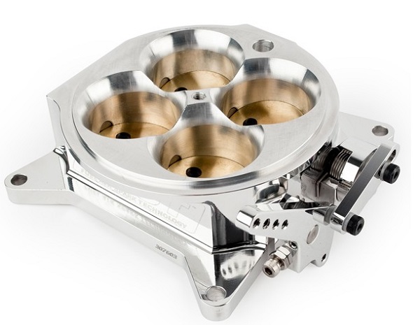 BILLET 4 BARREL 4150 THROTTLE BODY. FLOWS 1375CFM "POLISHED"