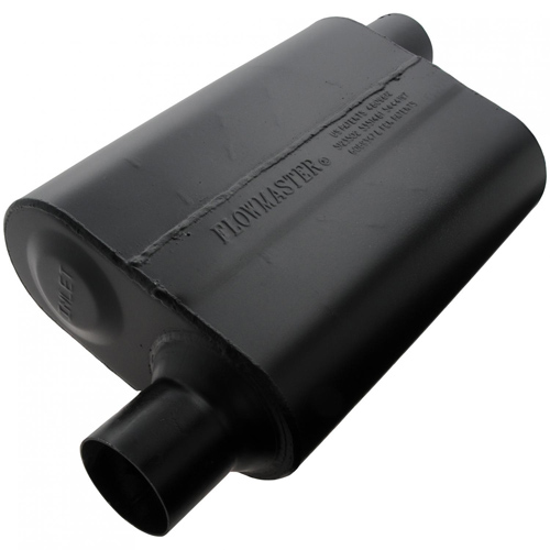 SUPER 44 SERIES MUFFLER       2.50″ OFFSET IN / OFFSET OUT