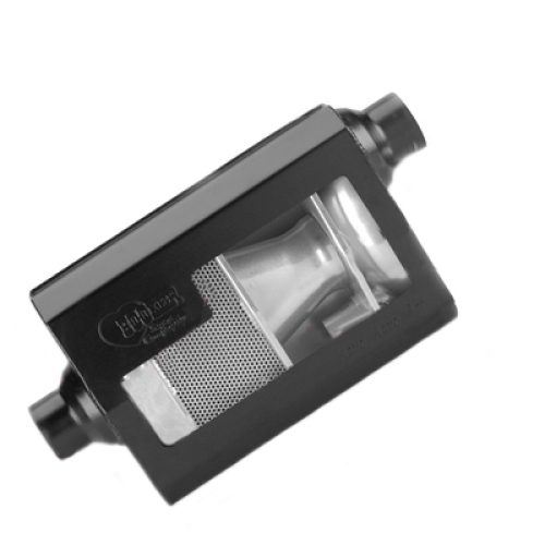 AERO CHAMBER MUFFLER 2.5″     OFFSET INLET / CENTRE OUTLET