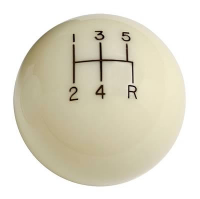 LOKAR 5 SPEED IVORY 2 KNOB 3/8-24 AND 3/8-16 THREAD