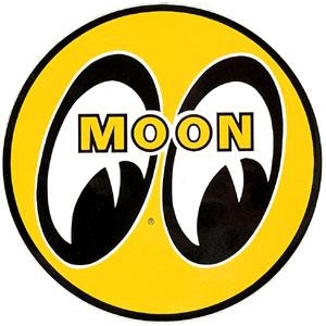 MOONEYES 5" EYEBALL STICKER YELLOW TRADITIONAL MOON