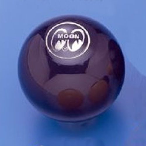 MOON  SHIFT KNOB-LARGE BLACK   UNIV MOUNT BLACK LOGO
