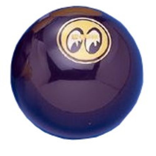 MOON  SHIFT KNOB-LARGE BLACK   UNIV MOUNT YELLOW LOGO