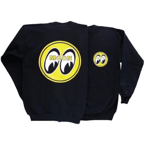 MOONEYES JUMPER BLACK MED BIG MOON LOGO ON BACK SML FRNT