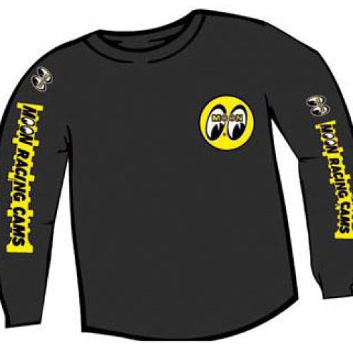 MOON LONG SLEEVE BLK T SHIRT  X LARGE