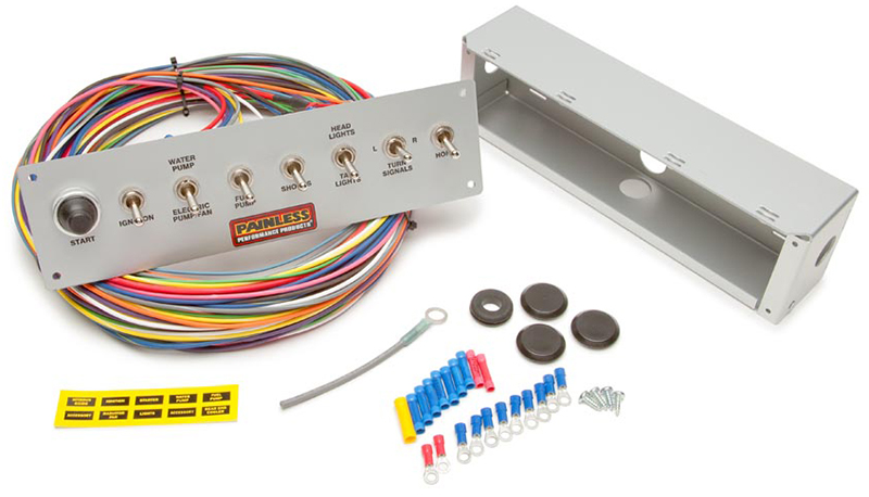 PW50410 Painless 8 Switch Panel,Start,Ign,Fp,Ef2 X Acc Turn Signal,Push Start