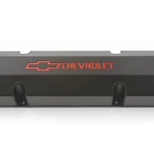 PR141-802 Proform Fabricated Valve Covers, Sbc Black Anodidized No Baffles