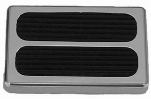 BRAKE PAD RUBBER INSERT RECT POLISHED ALUMINIUM FOR MANUAL