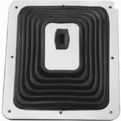 RUBBER LARGE SHIFTER BOOT     INC CHROME RING