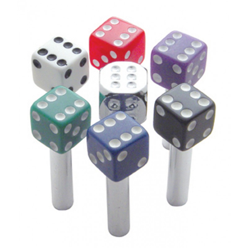 UP70043 Upi Reproductions Blue Dice Door Knob Set Blue & White Pair