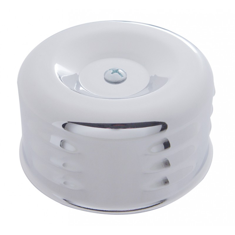 CHROME LOUVERED AIR CLEANER FIT 2-5/8 OR 2-5/16 BASE
