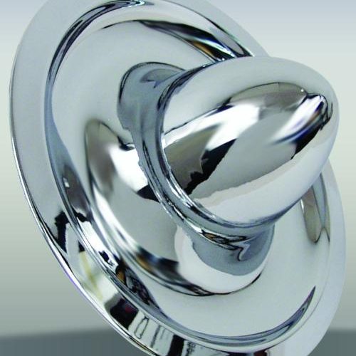 CHROME BULLET CAP 3-1/2 TALL  SMOOTH SUIT RALLYE, OEM