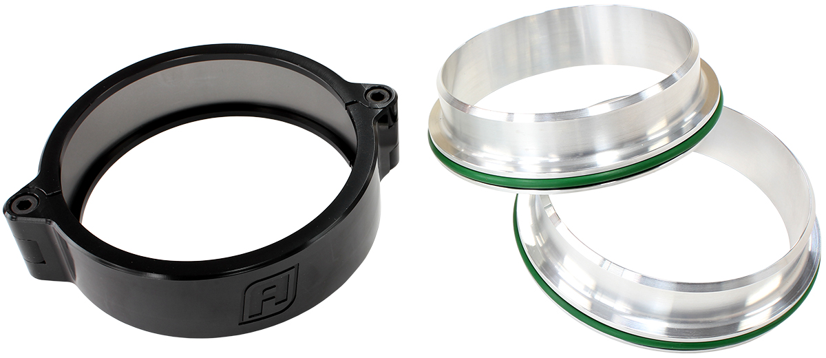 AF25-4000BLK Aeroflow 4.0" Billet Intercooler Clampsquick Connect Black Clamp - Image 2