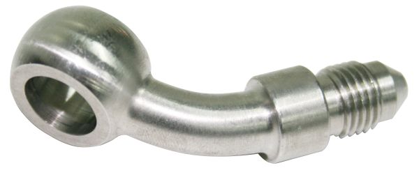 AF335-04 Aeroflow 4 An 45 Deg Male 7/16" Banjo Stainless Steel - Image 2
