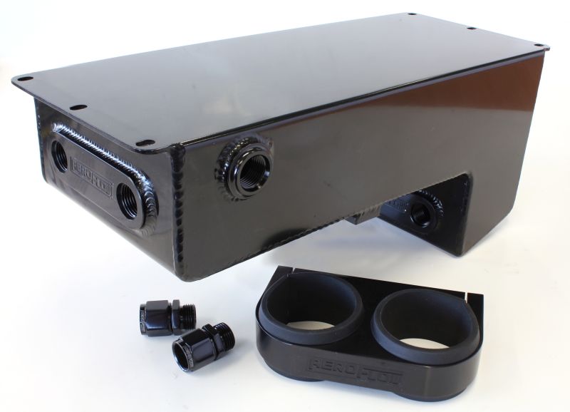 DUAL FUEL PUMP UNDER CAR SURGE TANK BLACK 4.75L - Image 2