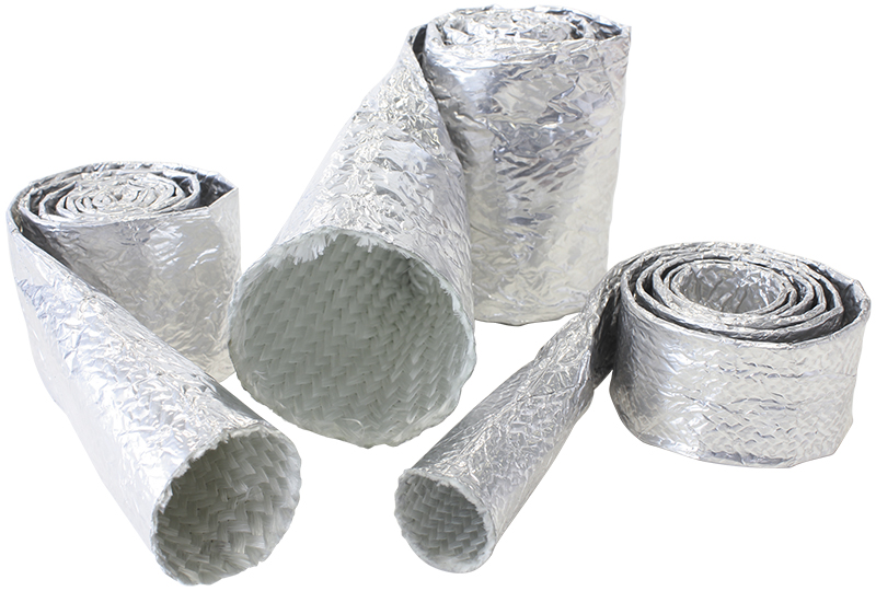 ALUMINISED SLEEVE 1-1/8-1-1/2"SILVER FINISH 1 meter / 3 ft - Image 2