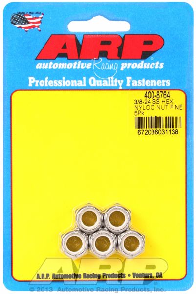 AR400-8764 Arp Arp Stainless Nyloc Nut 3/8 245 Per Pack