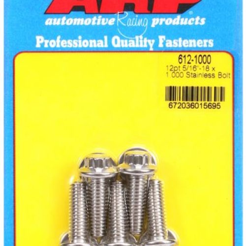SS 12PT BOLTS 5/16″ UNC x 1.003/8″ WRENCH (5-PACK) 5/16-18