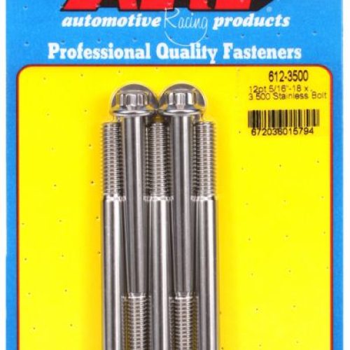 AR612-3500 Arp Ss 12 Pt Bolts 5/16″ Unc X 3.503/8″ Wrench (5 Pack) 5/16 18