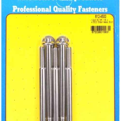 AR612-4500 Arp Ss 12 Pt Bolts 5/16″ Unc X 4.503/8″ Wrench (5 Pack) 5/16 18
