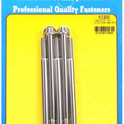 AR612-5000 Arp Ss 12 Pt Bolts 5/16″ Unc X 5.003/8″ Wrench (5 Pack) 5/16 18