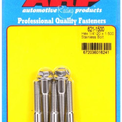 AR621-1500 Arp Ss Hex Bolts 1/4″ Unc X 1.50″ 5/16″ Wrench (5 Pack) 1/4 20