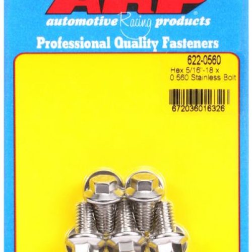 AR622-0560 Arp Ss Hex Bolts 5/16″ Unc X .560″3/8″ Wrench (5 Pack) 5/16 18